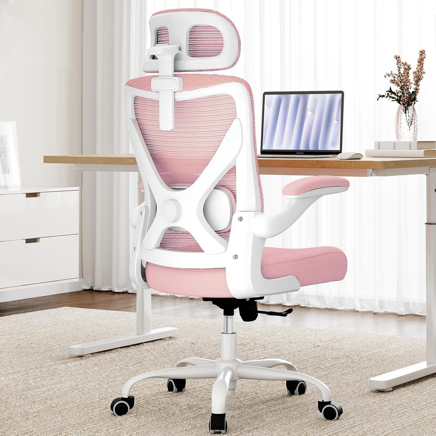 Pink Ergonomic Office Chair